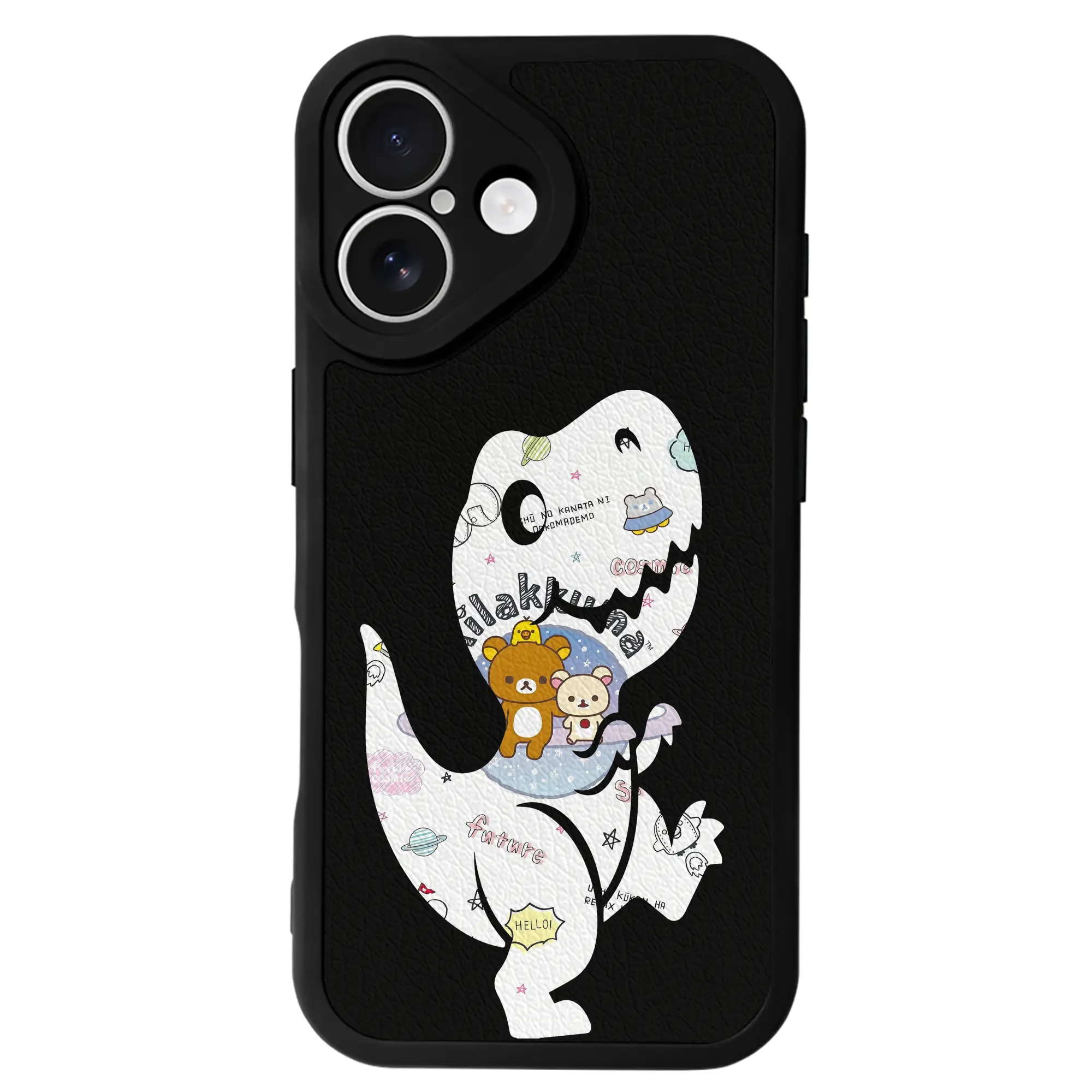 リラックマ (Rilakkuma) グッズ リラックマ (Rilakkuma) - IPhone 16シリーズ対応 ・ シリコンスマホケース ・ レザー調 ・ 高精度フィット ・ 耐衝撃 ・ ワイヤレス充電対応 ・ 精密カット